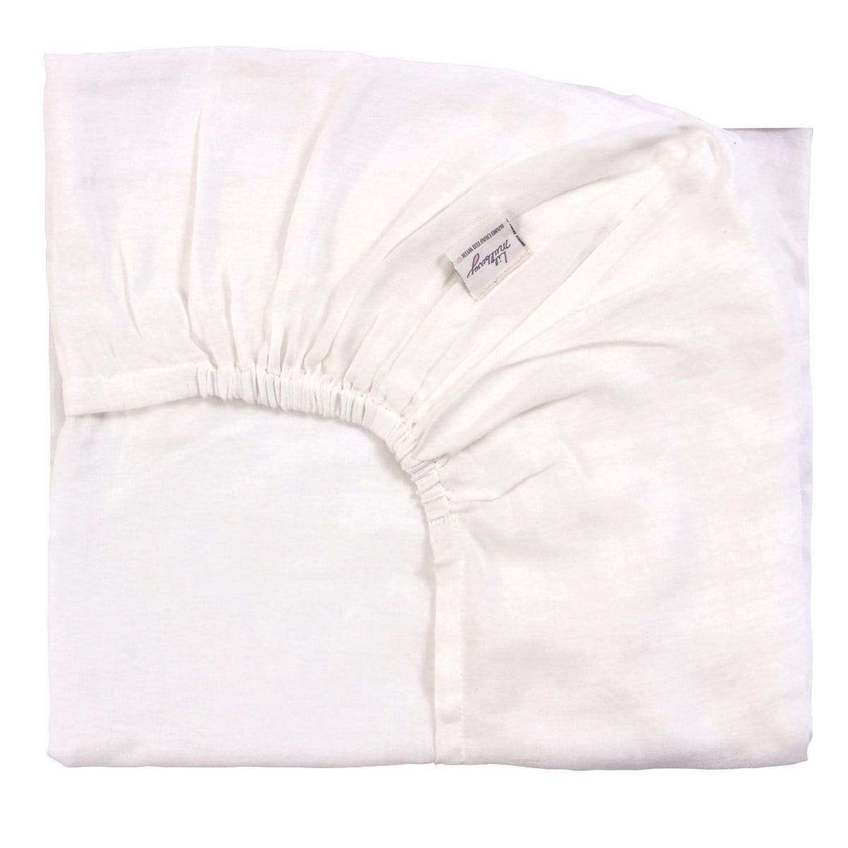Milk White Muslin Fitted Cot Sheet